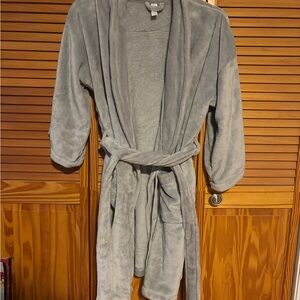 Stars Above Soft Gray Lounge Robe